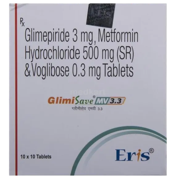 glimisave mv 3.3mg tablet 10's